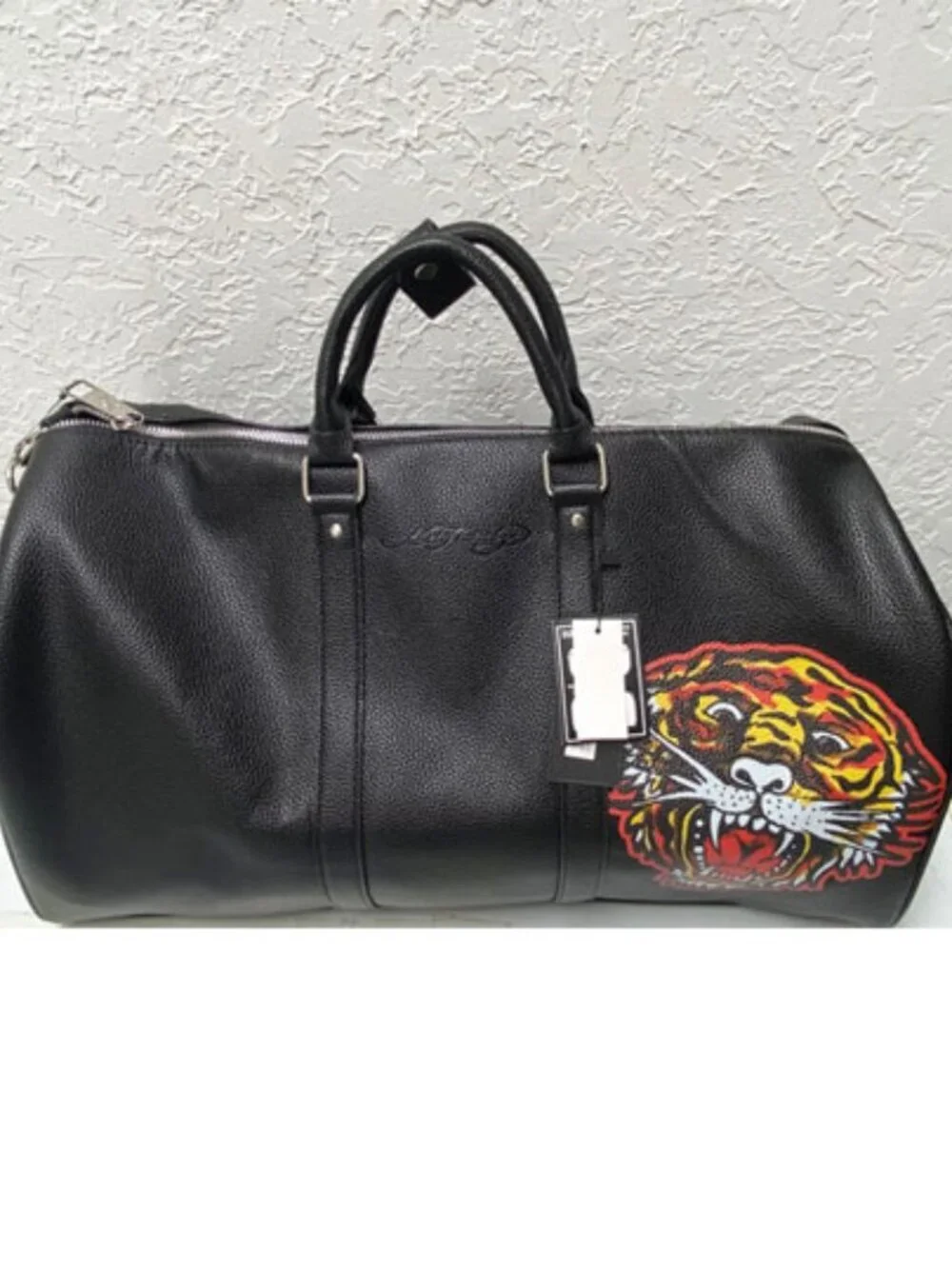 Ed Hardy Roaring Tiger Black Duffle Weekend Bag